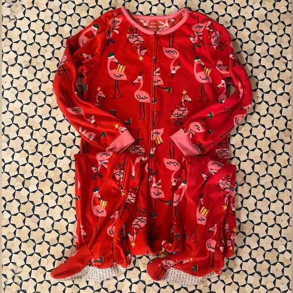 Carter’s Holiday Themed Footed Fleece PJs size 10 - Picture 1 of 6